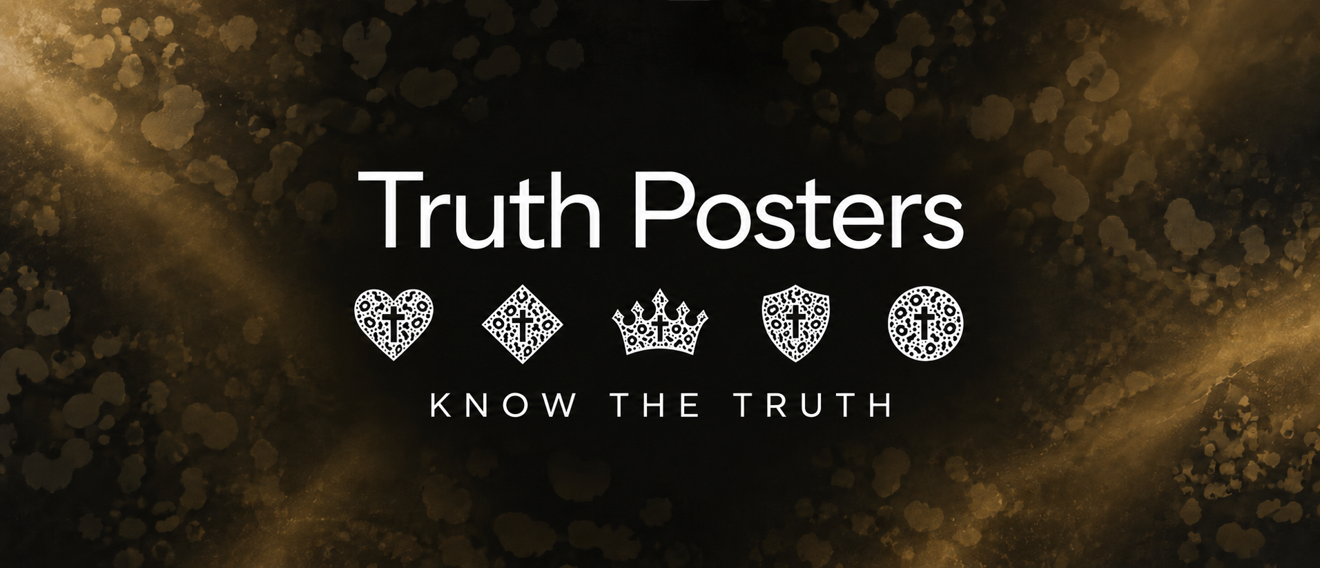 Truth Posters — five cross-centered Truth Marks — Know the Truth